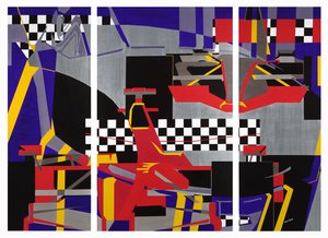 2 F1（画布上的丙烯酸） 作者 奥利维亚·戴维斯（Olivia Davis）